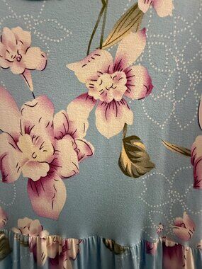 Viishow, Floral Dress, Maxi Dress, Light Blue, 2XL